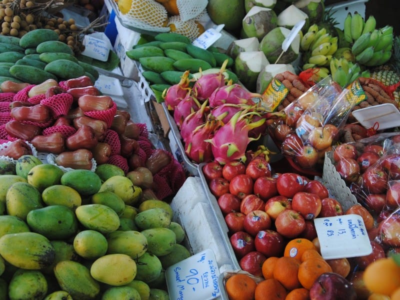 Thailand Bangkok Markt Streetfood Obst
